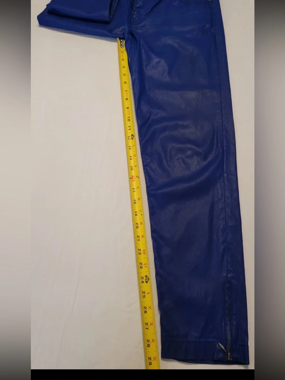 Anne Fontaine Cobalt Blue Faux Leather Pants